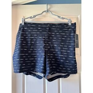 VRST Men's 5" Resort Short Navy/Sand‎ Washed Stripe - Size XL Wear in/out water
